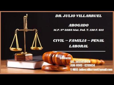 Profesionales  Abogados ASESORAMIENTO JURIDICO INTEGRAL - DR. JULIO VILLARRUEL