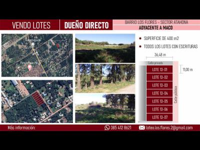 Terrenos Venta Santiago Del Estero VENDO TERRENO 400m2 SECTOR SUR FRENTE ATAHONA