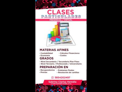 Servicios Clases y Cursos CLASES PARTICULARES DE CONTABILIDAD Y MATERIAS AFINES